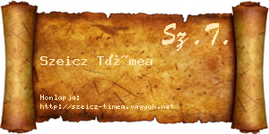 Szeicz Tímea névjegykártya